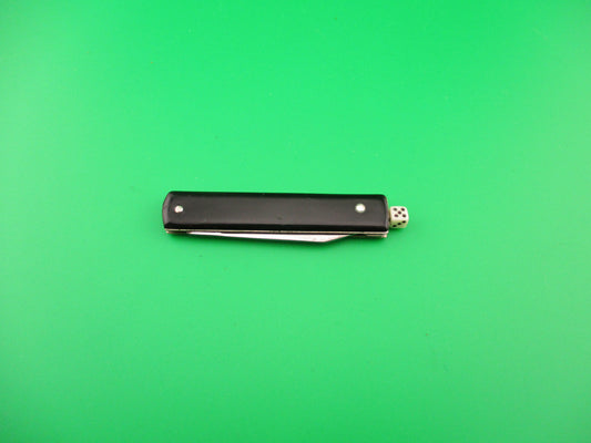 G SCHRADE Pullball Black w white dice pull vintage switchblade knife