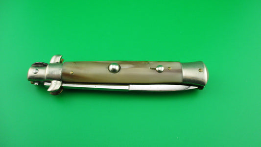 Sterile 23cm Italian Picklock Vintage French Tip Horn automatic knife