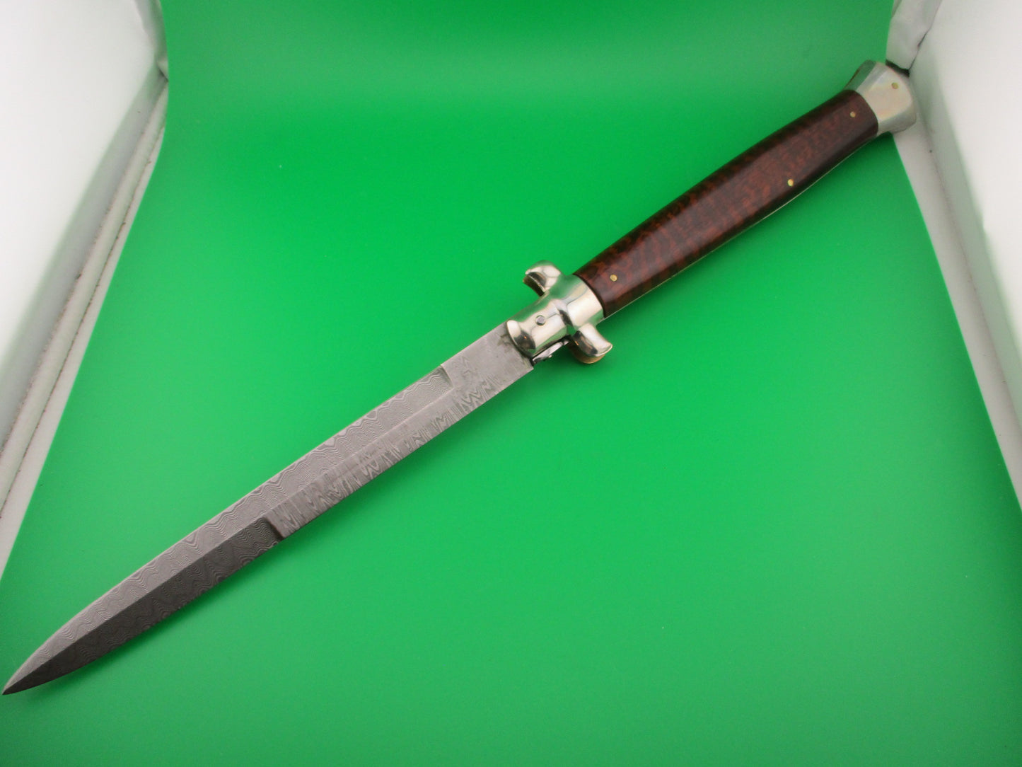 AGA CAMPOLIN 45cm Italian Swivel bolster Damascus bayonet 60th Anniv Automatic knife