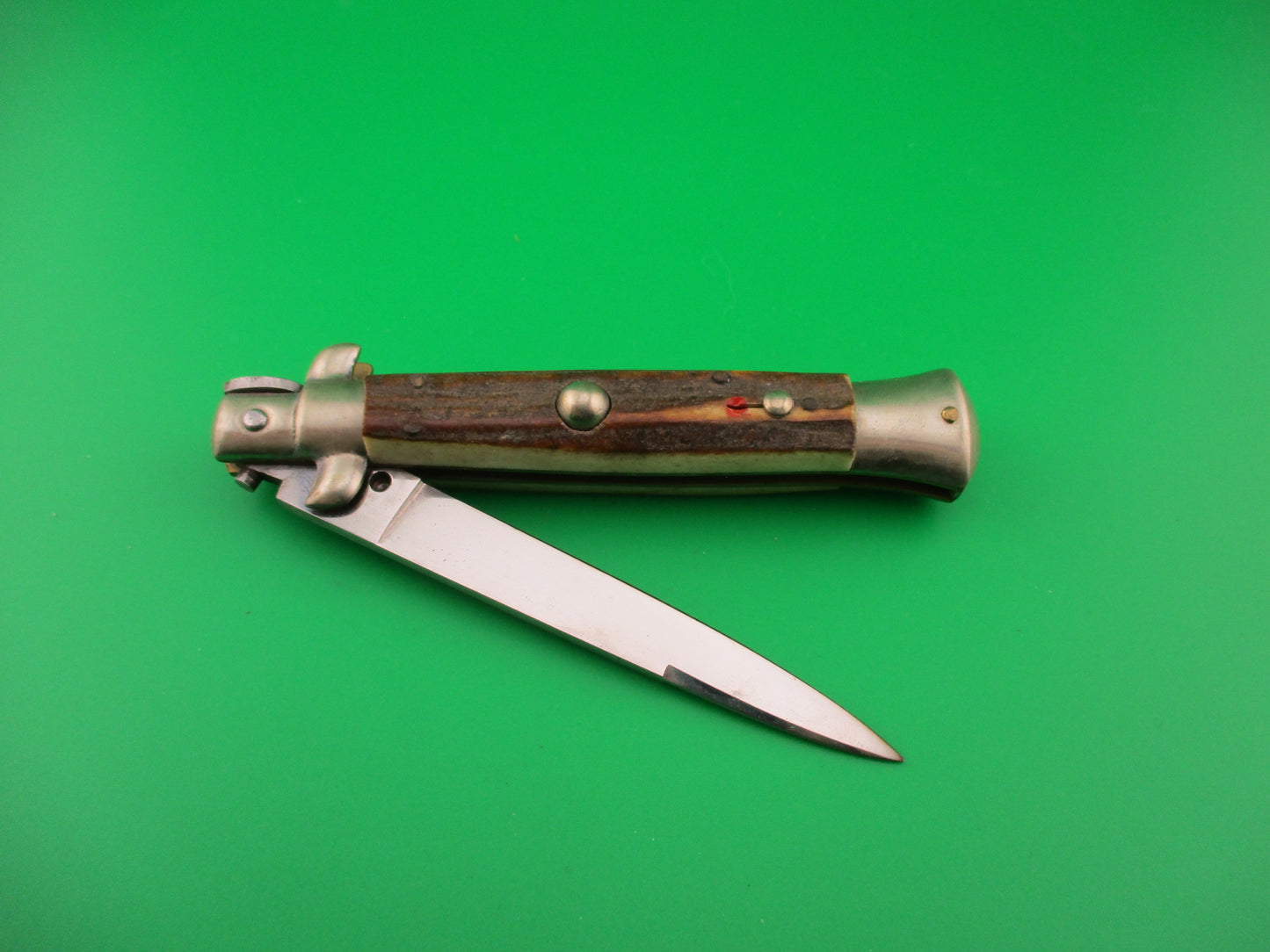 C JUL HERBERTZ IMPORT 21cm Italian NOS Stag Transitional Swivel bolster switchblade