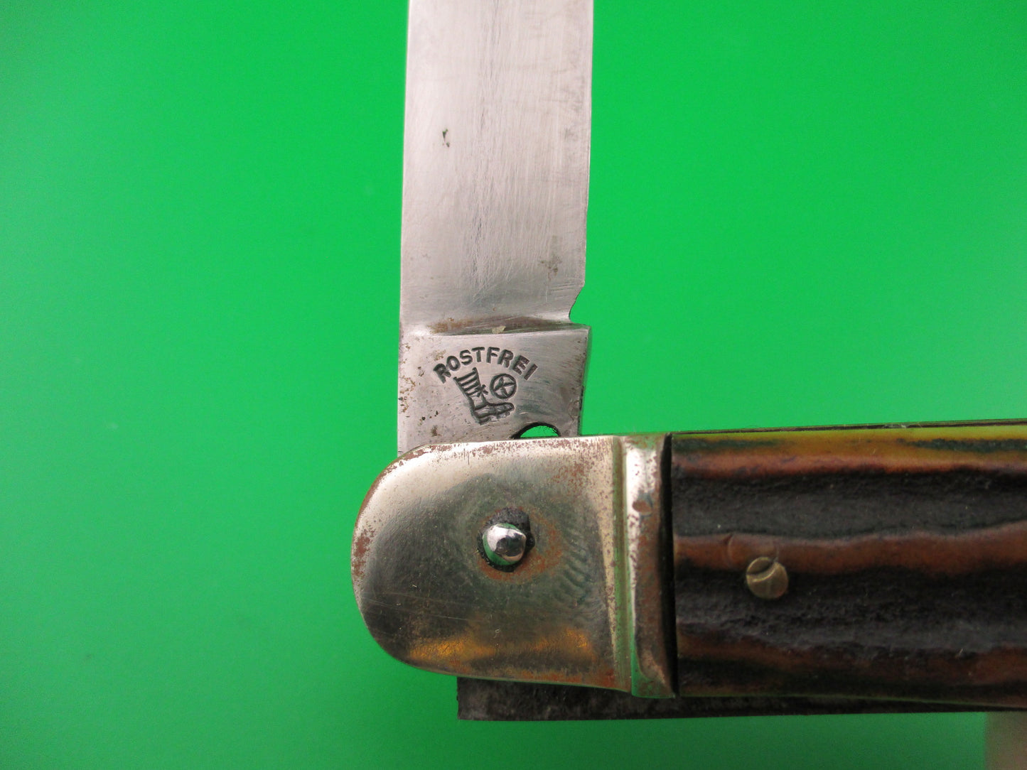 Bonsa 10cm German SPRINGER Lever Stag Vintage automatic knife