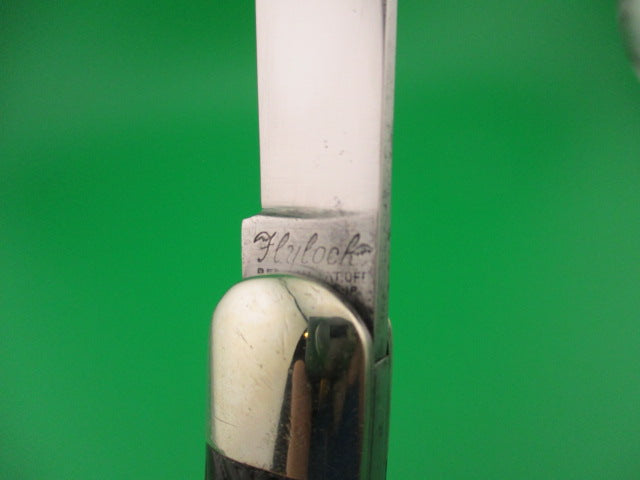 FLYLOCK #12000 Scout Clip blade Antique Automatic knife made in USA