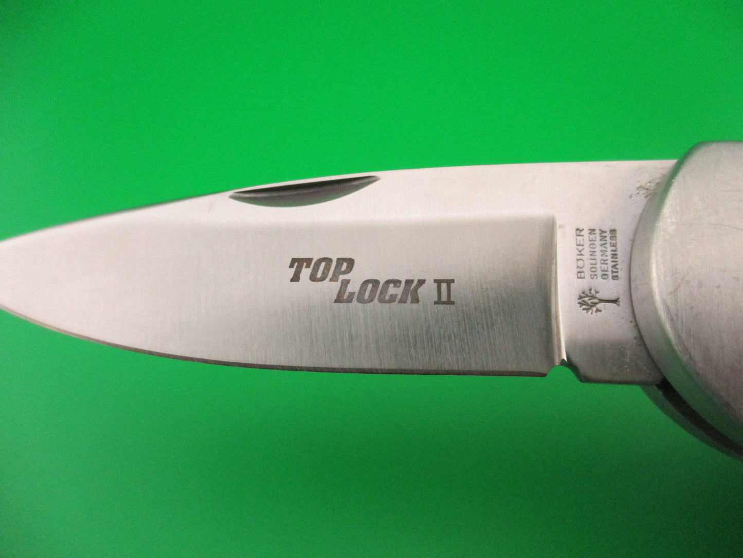 BOKER SOLINGEN GERMANY STAINLESS TOPLOCK II 18cm German Coilspring automatic