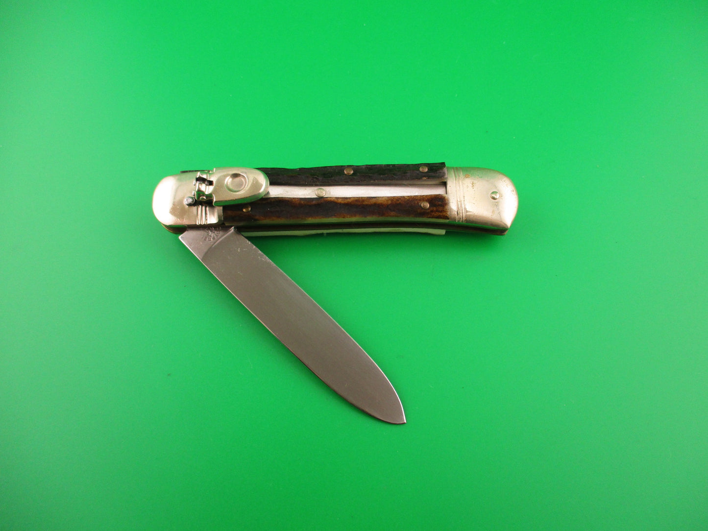 ROSTFREI KISSING CRANE 11cm German ROBT KLAAS Stag Lever automatic knife
