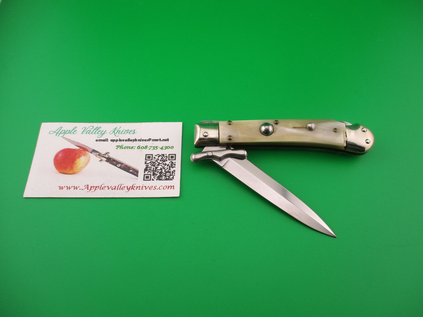 ROSTFREI 19cm Italian Medici Horn Swing guard dagger automatic knife