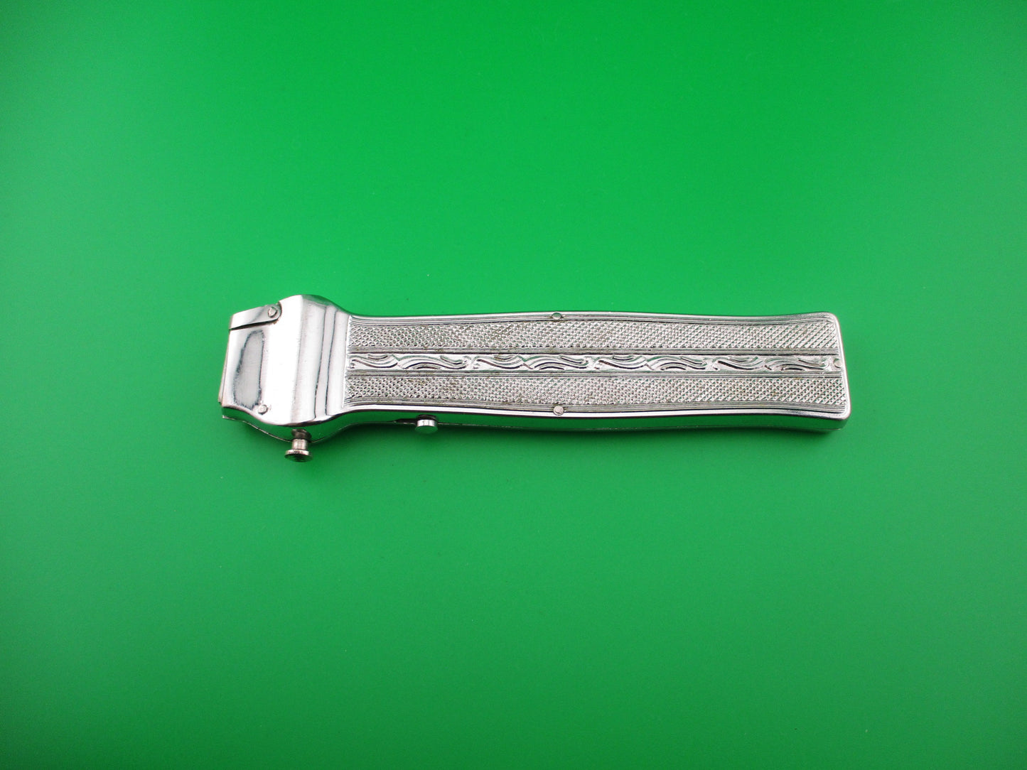 BONSA SOLINGEN D.B.G.M ROSTFREI 23cm German OTF Automatic Trapdoor knife all metal