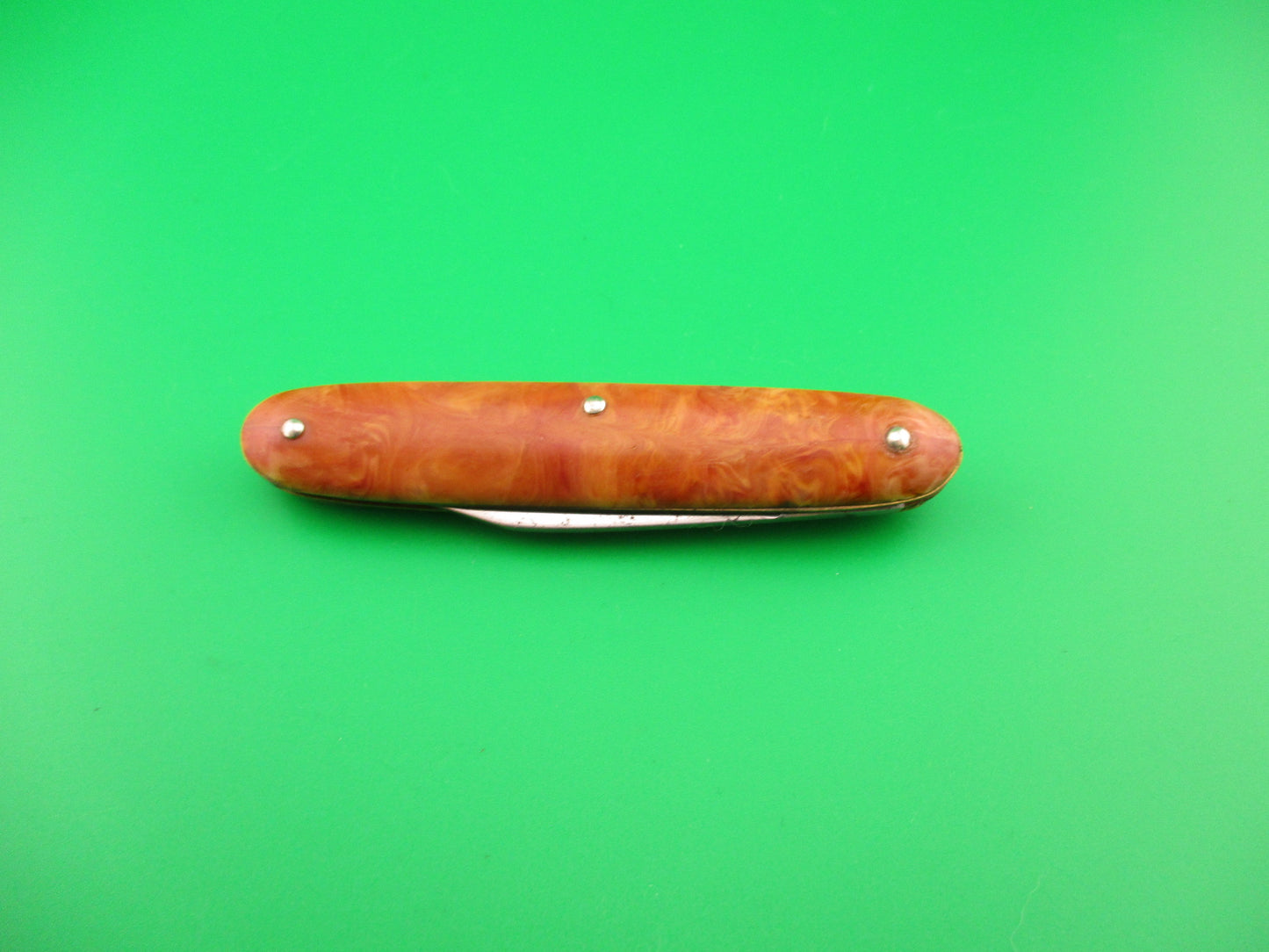Edgemaster Cigar Jack 1940s Vintage Light Caramel swirl switchblade knife