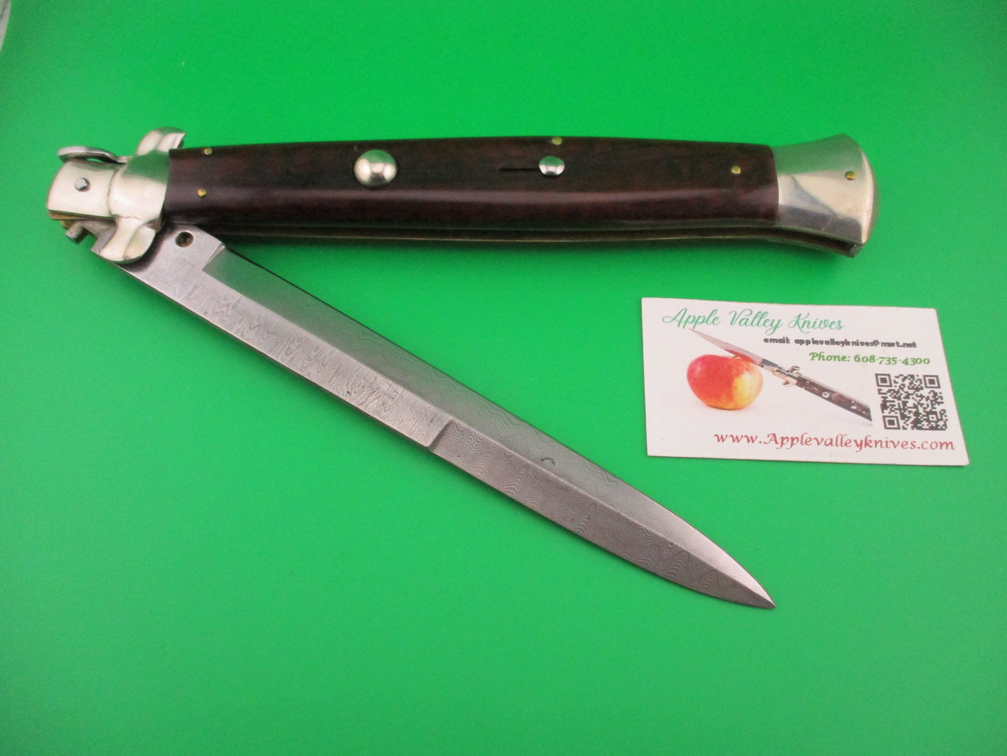 AGA CAMPOLIN 45cm Italian Swivel bolster Damascus bayonet 60th Anniv Automatic knife