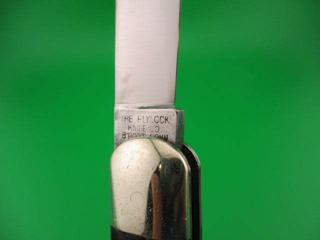 FLYLOCK #12000 Scout Clip blade Antique Automatic knife made in USA