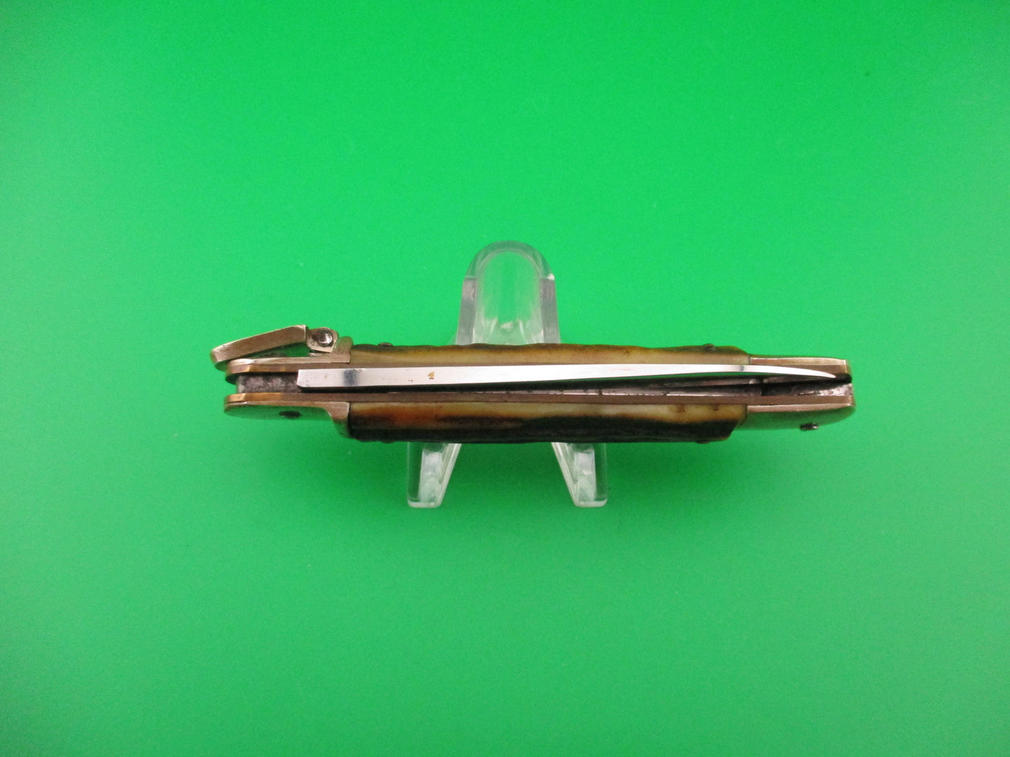 Bonsa 10cm German SPRINGER Lever Stag Vintage automatic knife
