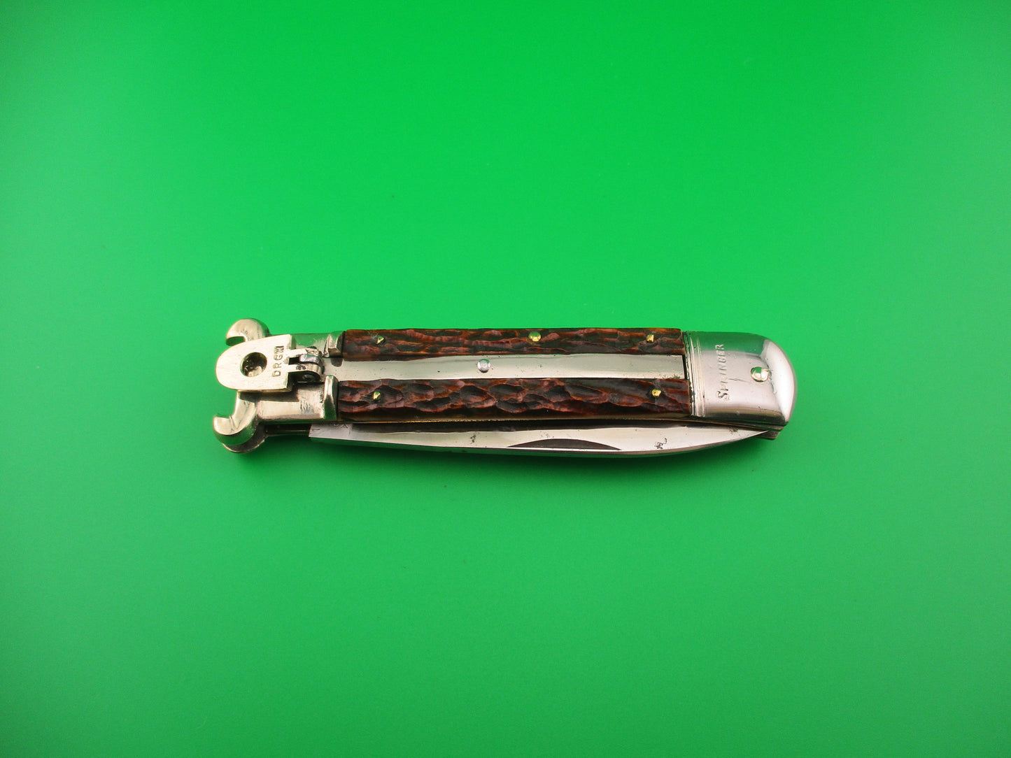 GEBR WEYERSBERG SOLINGEN INOX 20cm German Shell Puller Lever automatic knife