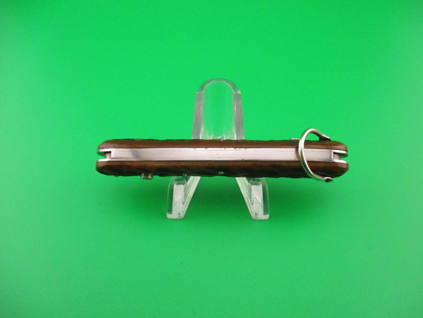 PRESTO Official Girl Scout double automatic knife Vintage early 1940s jigged bone