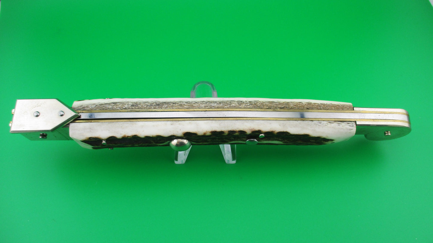 z AGA CAMPOLIN MANIAGO ITALY 2010 40cm Italian Sicilian Picklock Stag automatic knife