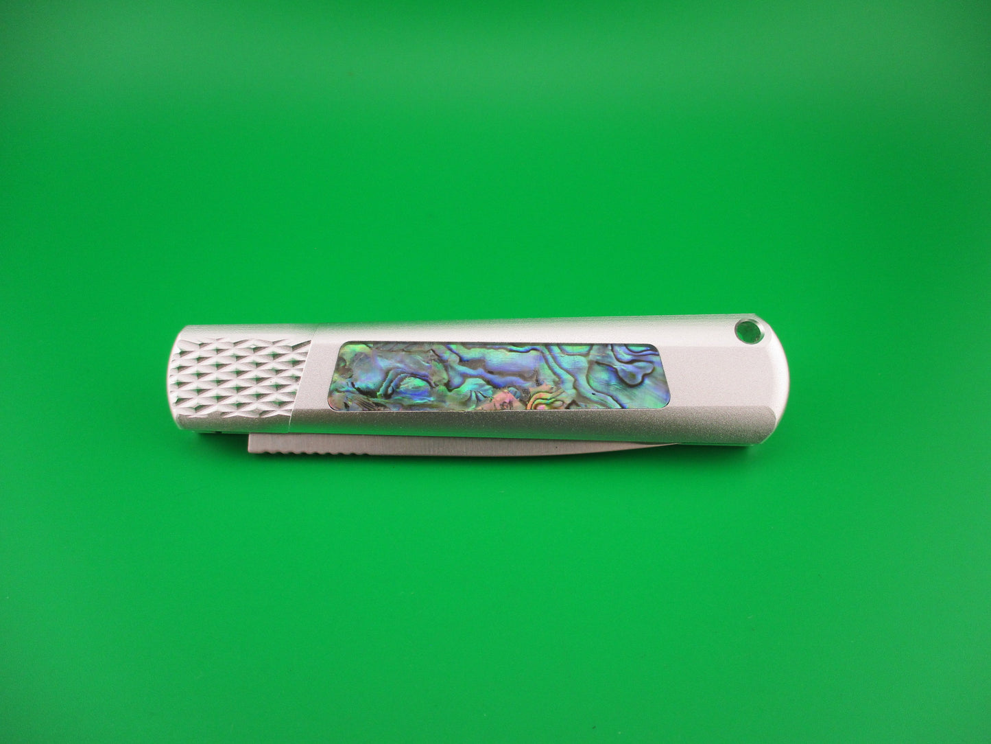 CobraTec Gideon Hidden Release Auto - Silver/Abalone Alum (3.0" 154CM) CTGSHRABA154