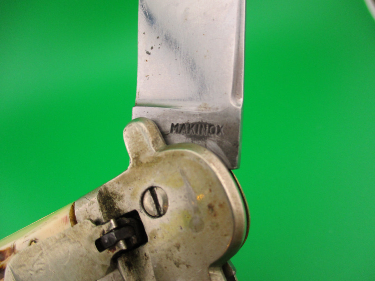 MAKINOX 24cm French Derby Lever Imitation Stag vintage automatic knife