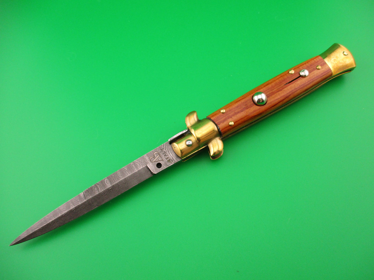 AB ITALY 23cm Italian Damascus Dagger Stiletto switchblade knife
