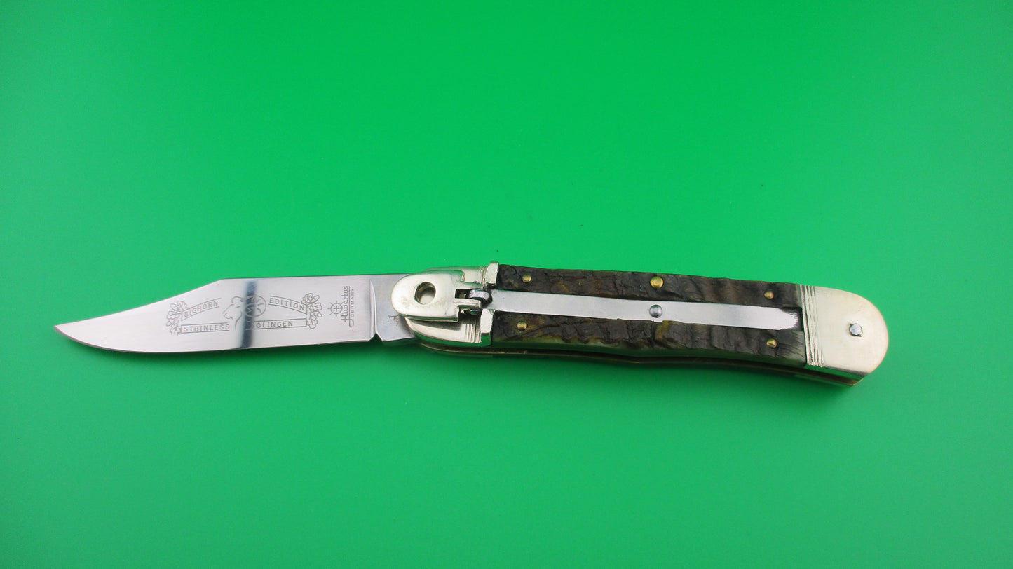 Hubertus 11cm Bighorn Edition Stainless SOLINGEN Lever switchblade knife