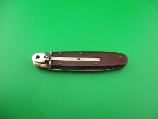 Hubertus Solingen Germany 9cm German Cigar jack lever Wood automatic knife