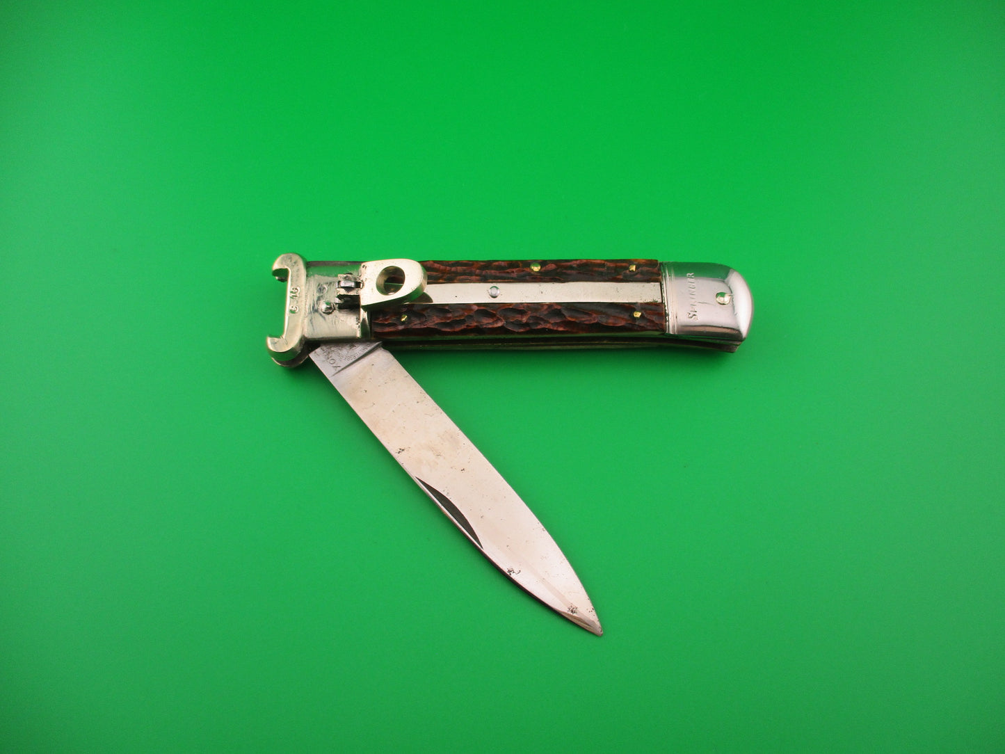 GEBR WEYERSBERG SOLINGEN INOX 20cm German Shell Puller Lever automatic knife