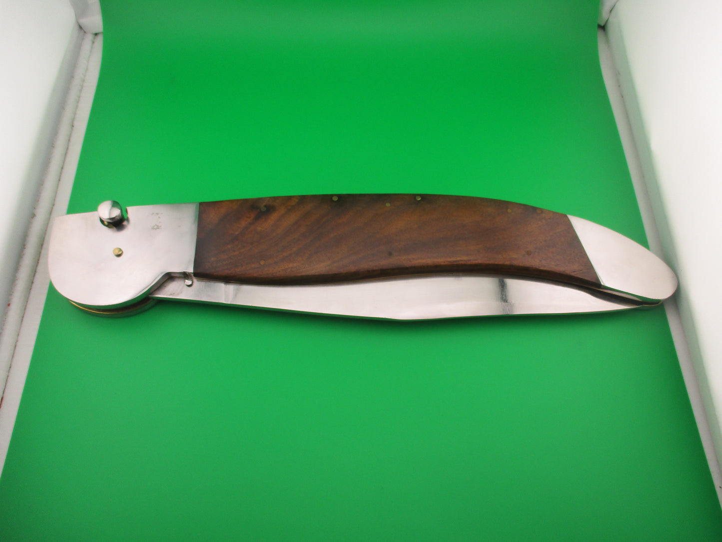 Kabar Grizzly Inspired 24 inch Custom Automatic knife w handmade leather sheath