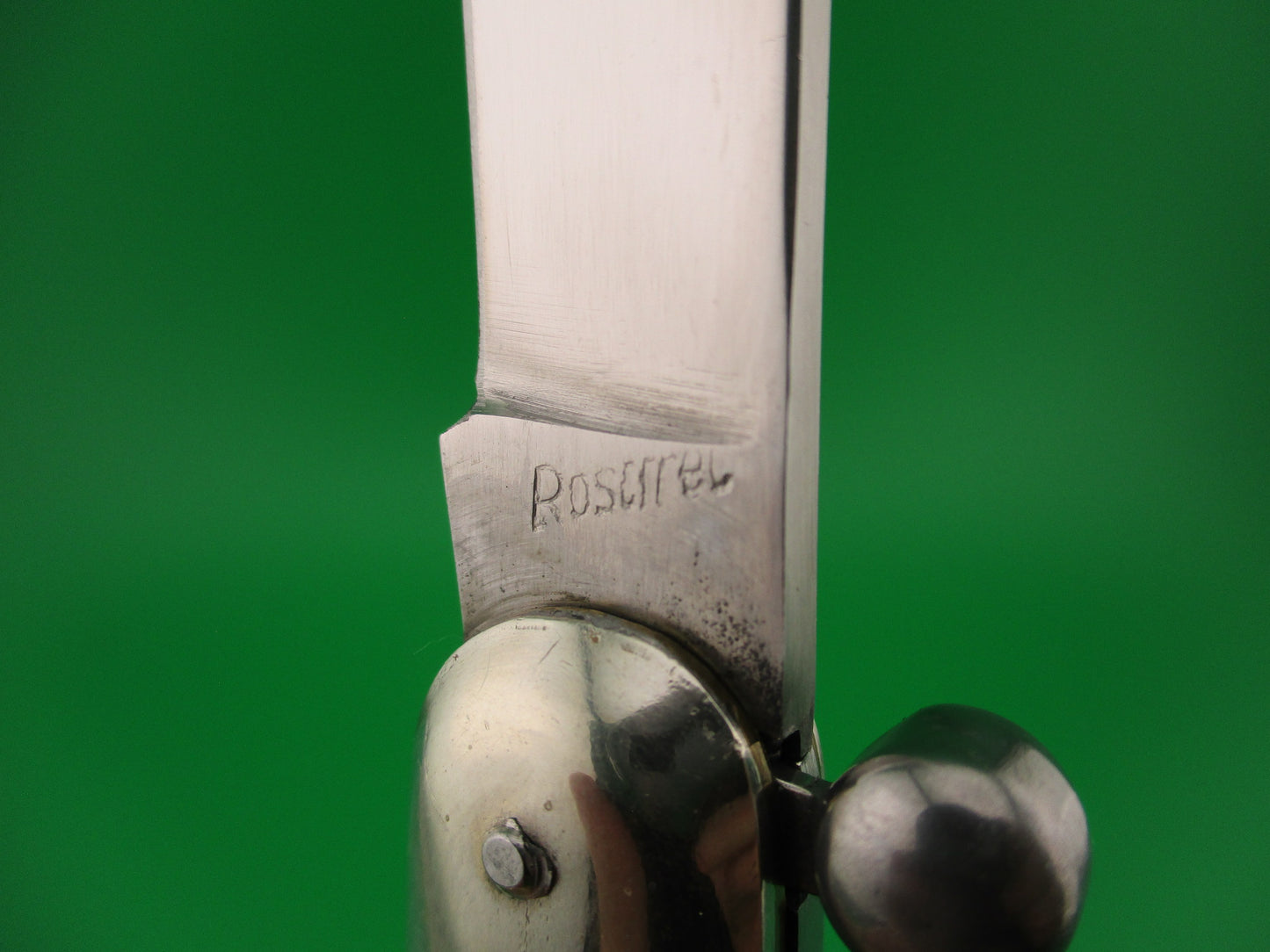 Rostfrei (slant) RAPID 25cm Italian Stag Knob manual Flip Open vintage knife