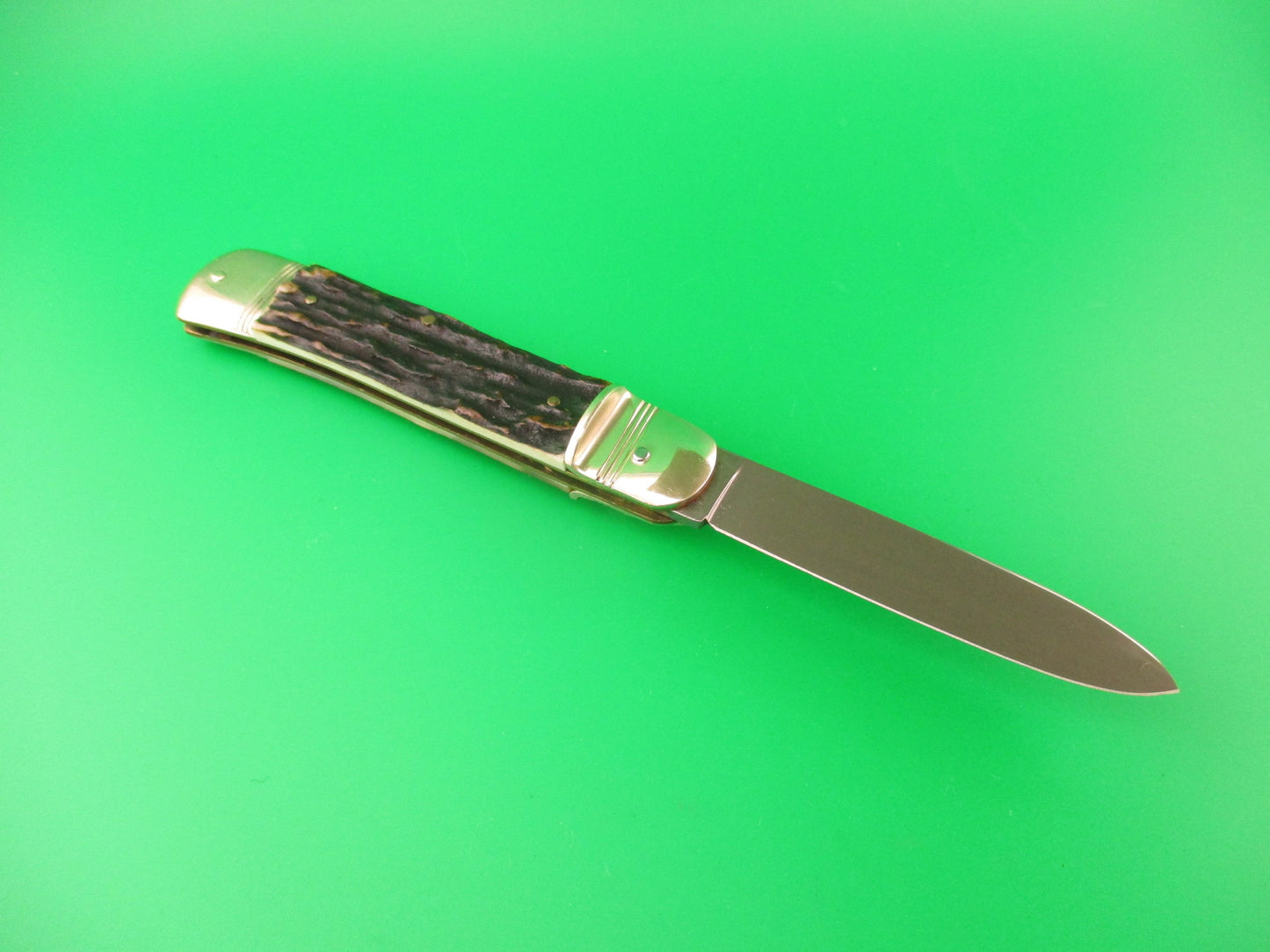 ROSTFREI KISSING CRANE 11cm German ROBT KLAAS Stag Lever automatic knife