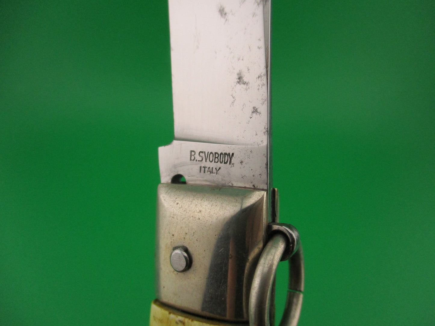 B SVOBODY 20cm Italian Ring Pull Hunter vintage automatic knife
