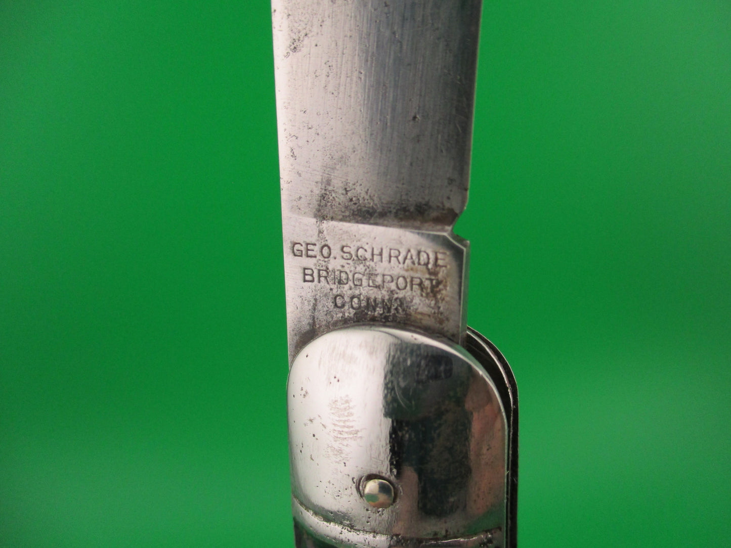 Presto MADE IN USA Vintage Paratrooper style Hunter Metal switchblade w lanyard