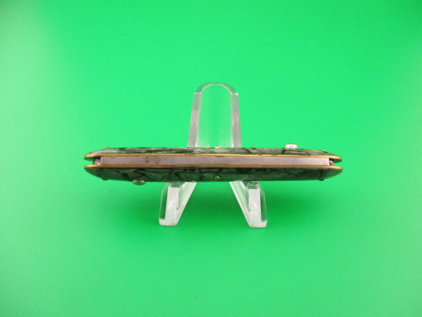 PRESTO Double #600 Smoke & Ice Celluloid vintage automatic knife