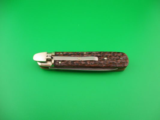 z BOKER TREE BRAND CLASSIC 712 11cm German Lever automatic knife Jigged bone