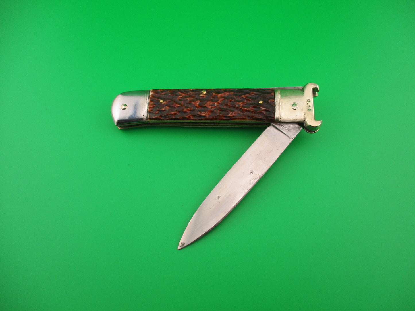 GEBR WEYERSBERG SOLINGEN INOX 20cm German Shell Puller Lever automatic knife