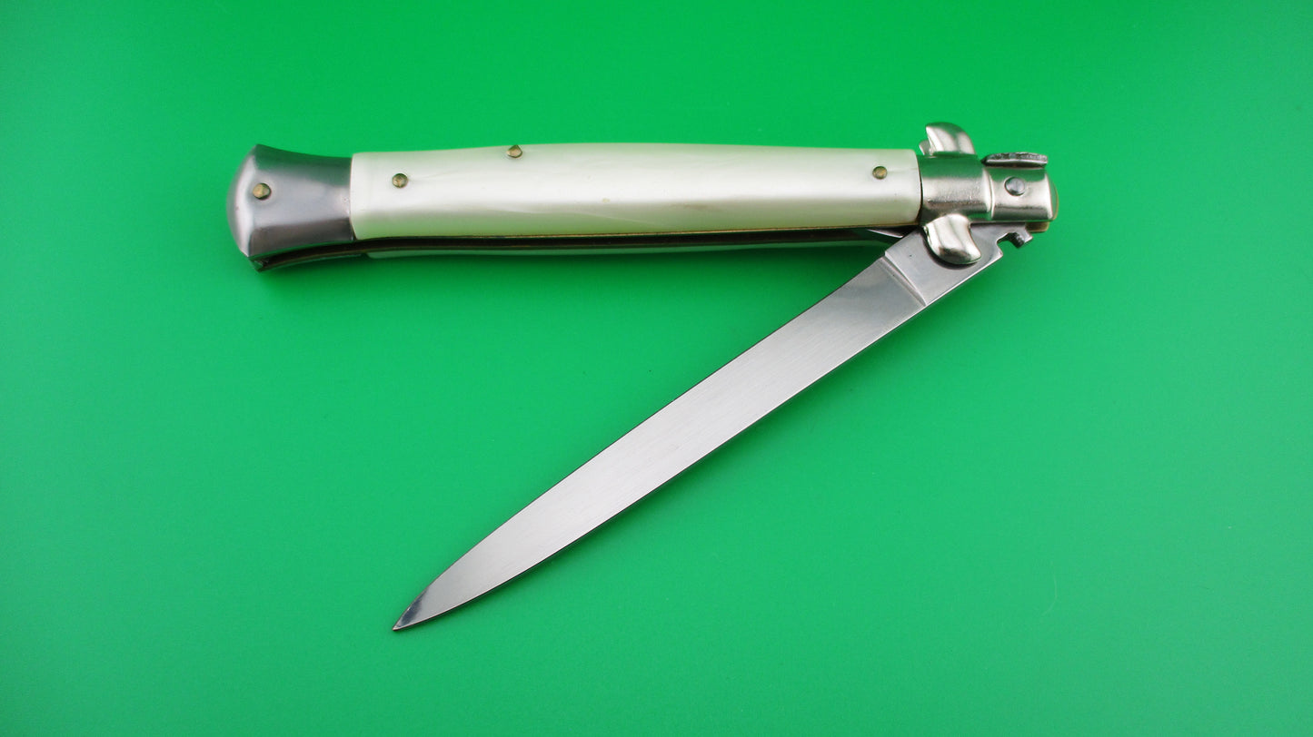 ITALY STAINLESS 28cm Italian Stiletto swivel bolster automatic knife