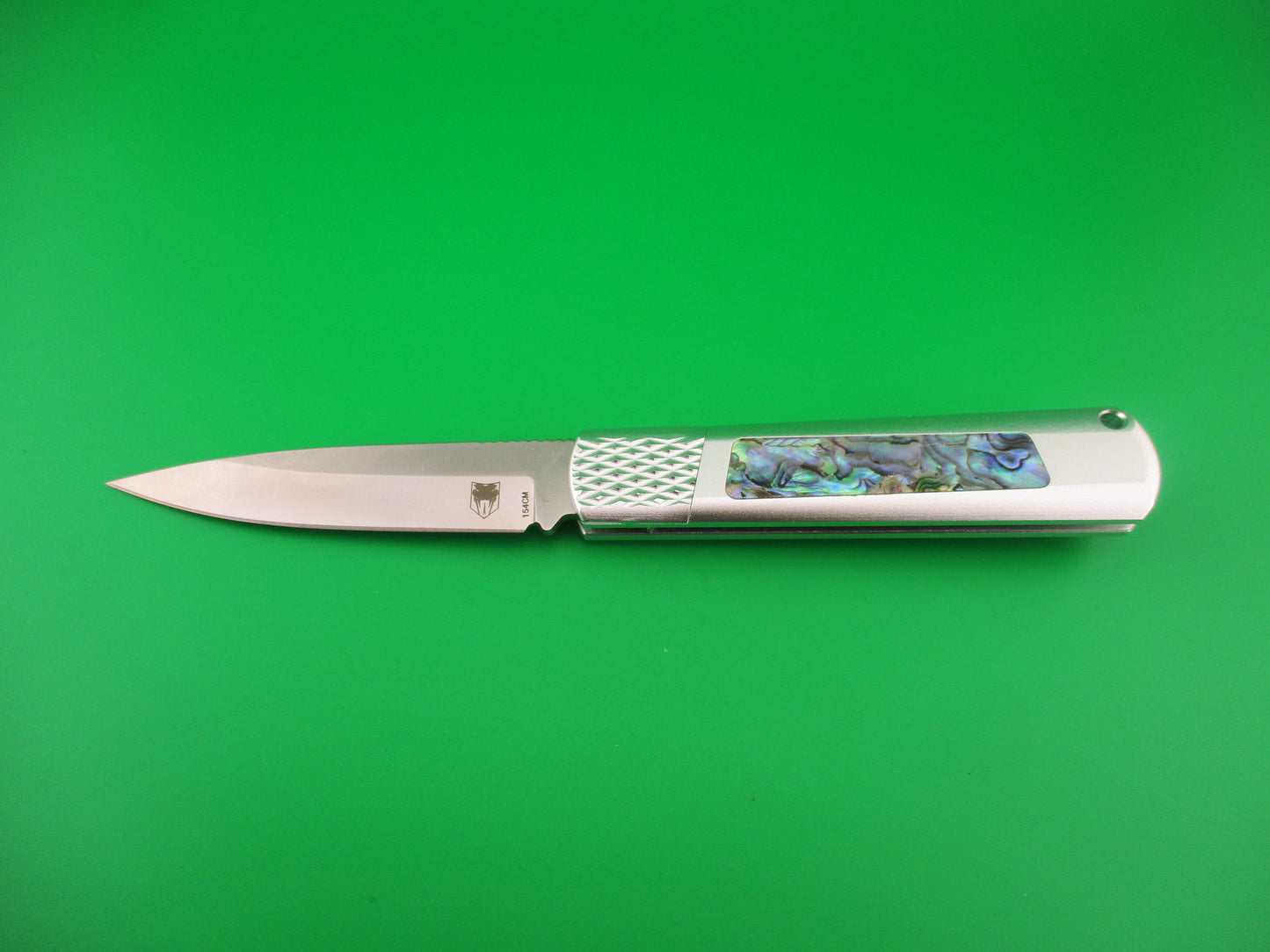 CobraTec Gideon Hidden Release Auto - Silver/Abalone Alum (3.0" 154CM) CTGSHRABA154