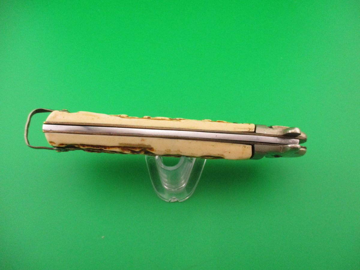 MAKINOX 24cm French Derby Lever Imitation Stag vintage automatic knife