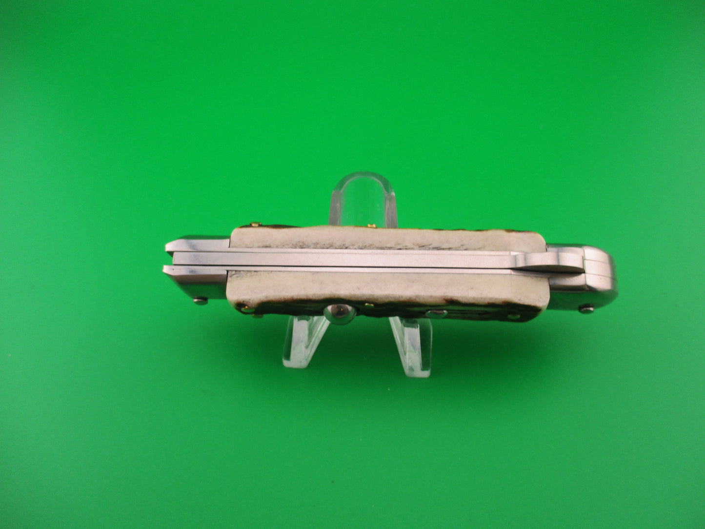 AKC World 19cm Italian Style Medici Stag Swing guard automatic knife new in box
