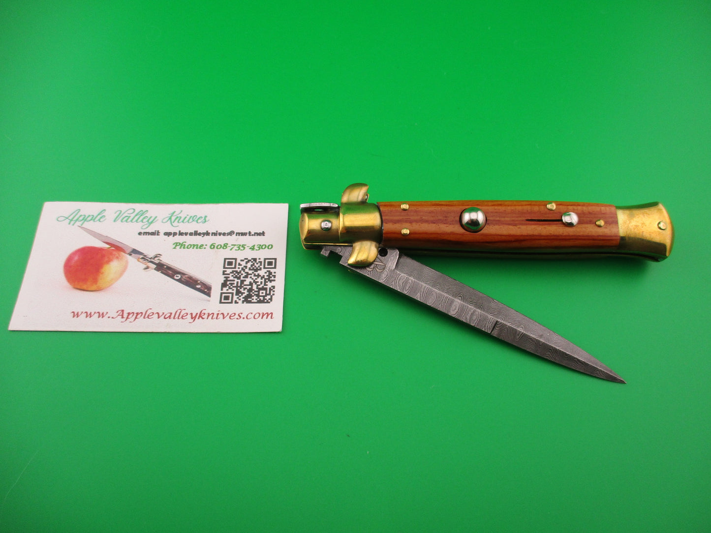 AB ITALY 23cm Italian Damascus Dagger Stiletto switchblade knife