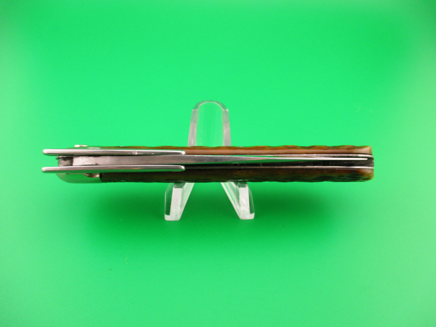 T Bar K blade Press Button Knife Co Victor antique folding guard switchblade
