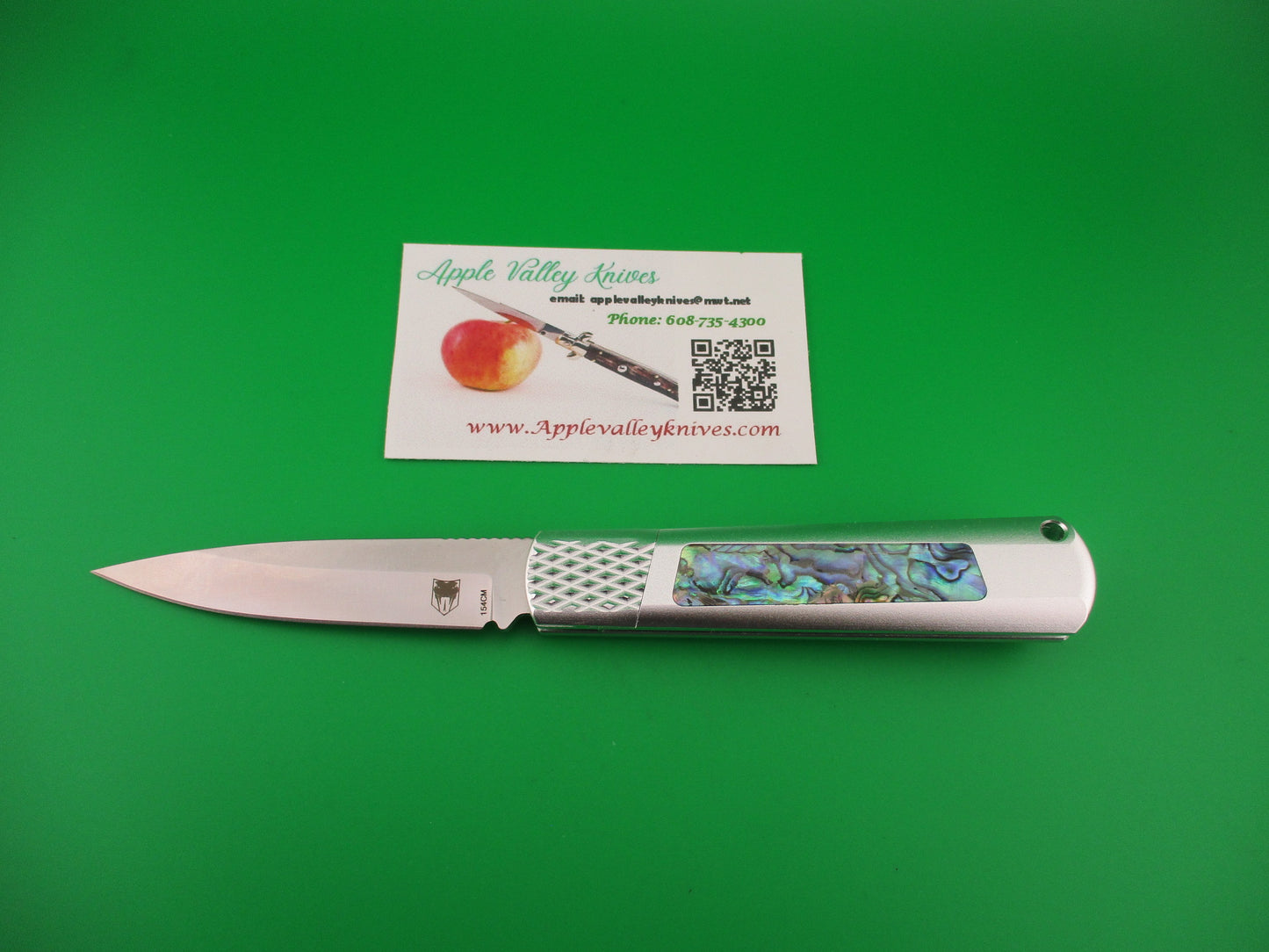 CobraTec Gideon Hidden Release Auto - Silver/Abalone Alum (3.0" 154CM) CTGSHRABA154