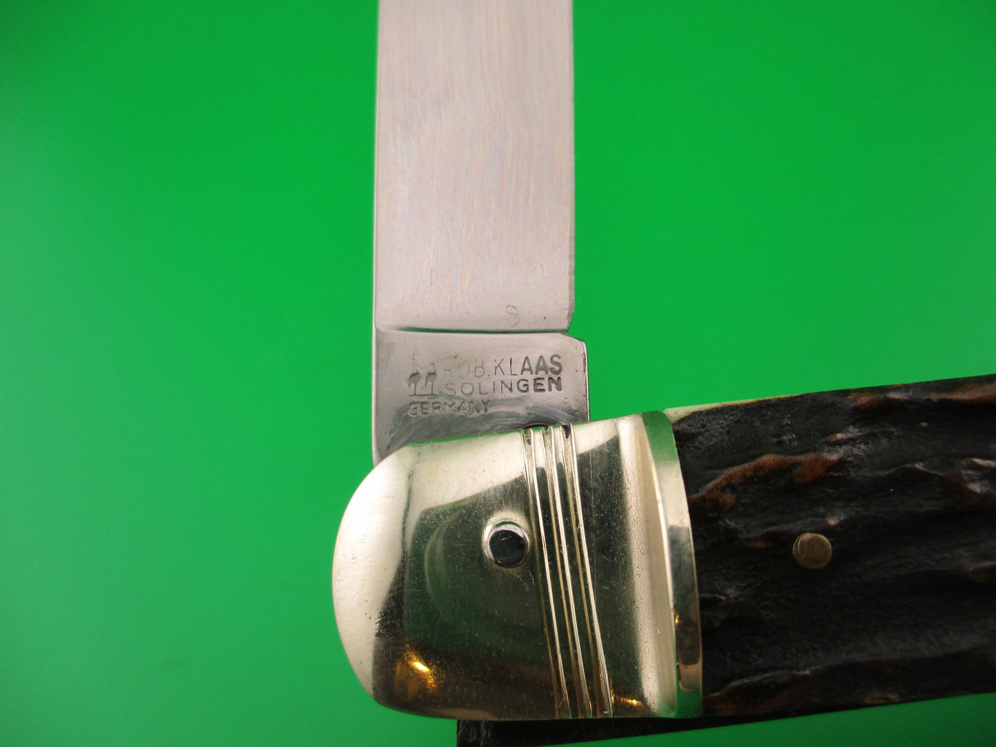 ROSTFREI KISSING CRANE 11cm German ROBT KLAAS Stag Lever automatic knife