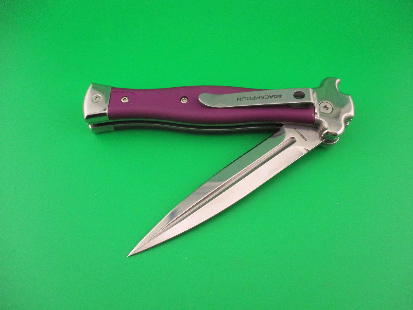 AGA CAMPOLIN ZERO 22cm Italian Inverted Lever Purple automatic knife 2018
