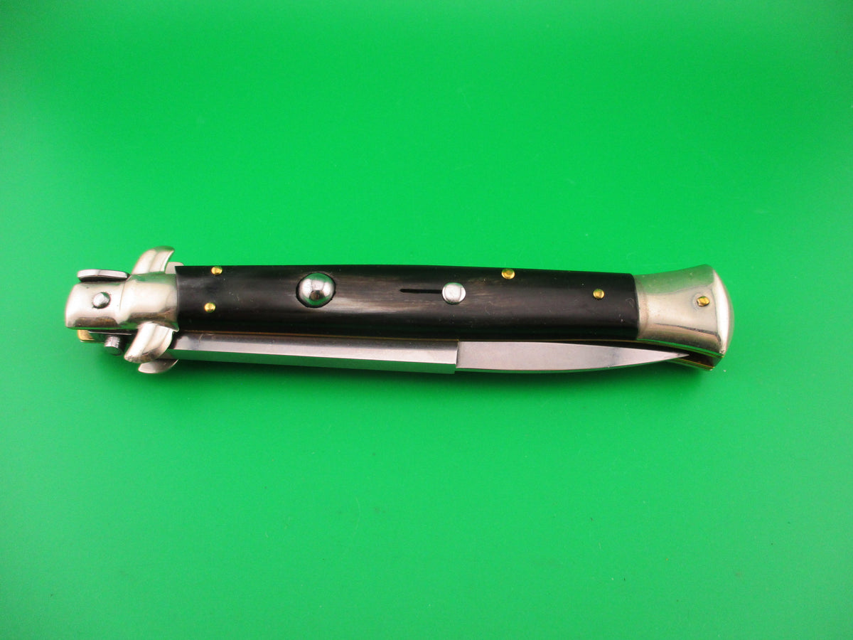 Walt's Latama 28cm Italian Swivel bolster bayonet horn automatic knife Cat stamp 5mm