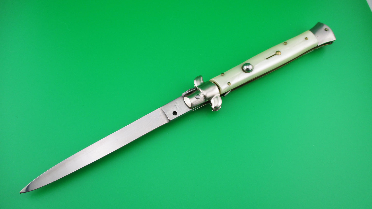 ITALY STAINLESS 28cm Italian Stiletto swivel bolster automatic knife