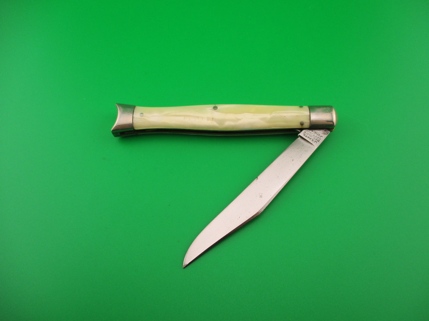 Schrade Cut Co 1514M Fishtail Marine Pearl vintage automatic knife