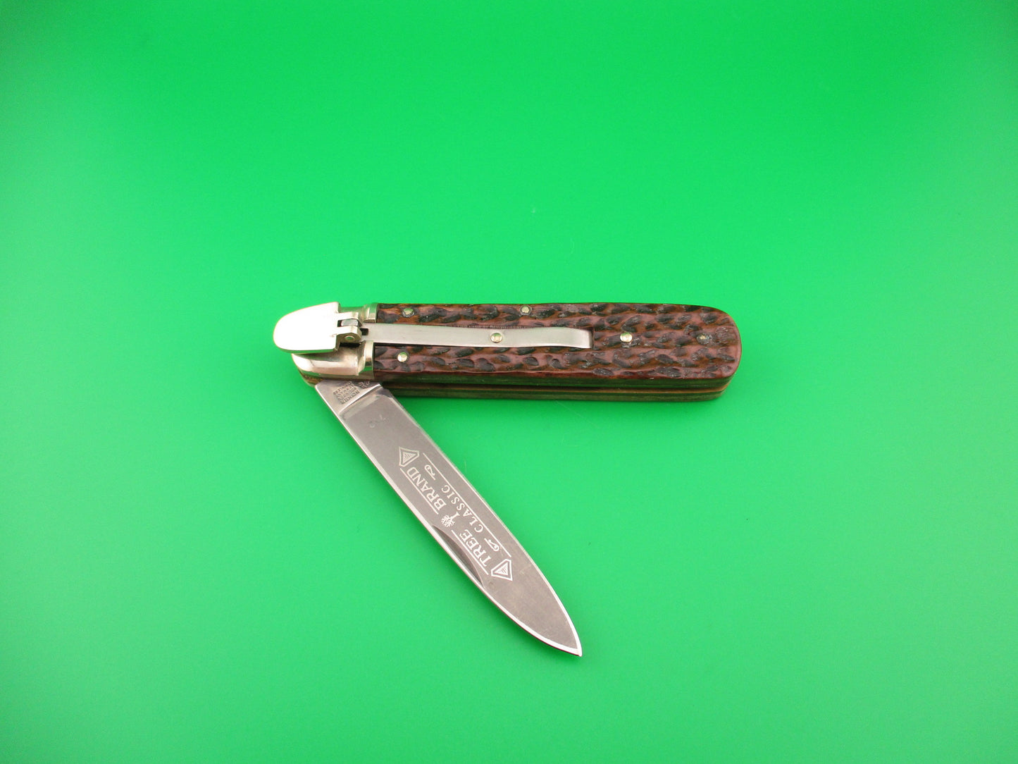 z BOKER TREE BRAND CLASSIC 712 11cm German Lever automatic knife Jigged bone
