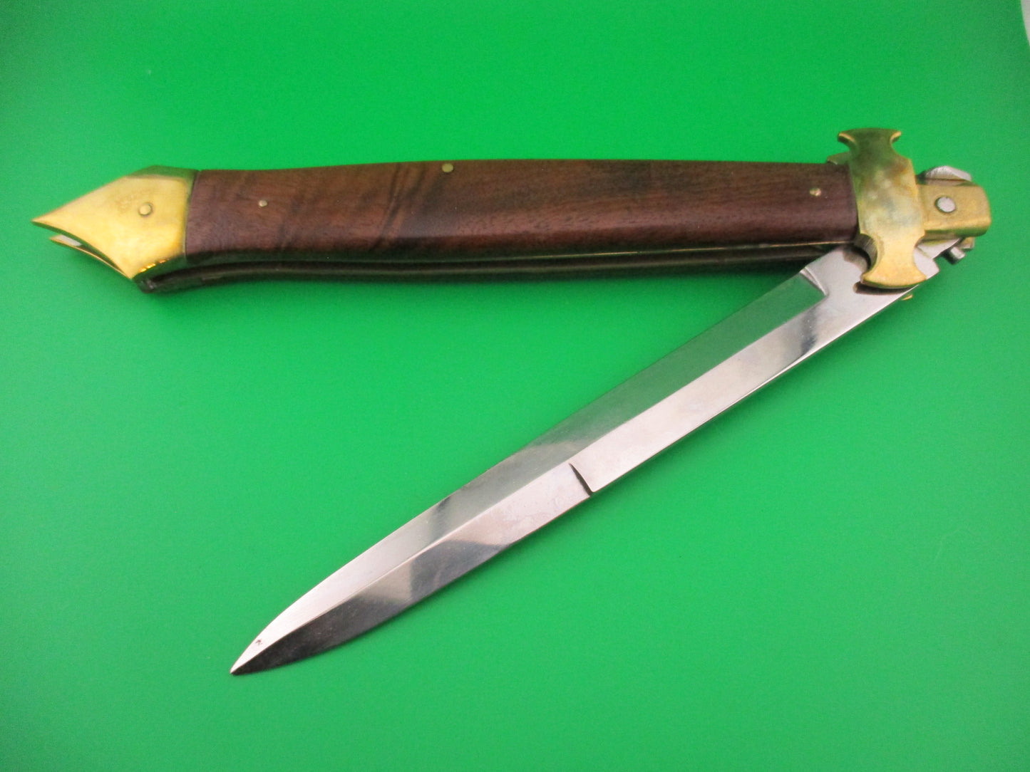 Customized 47cm Italian Picklock Medieval Brass Skull Crusher Large Automatic knife