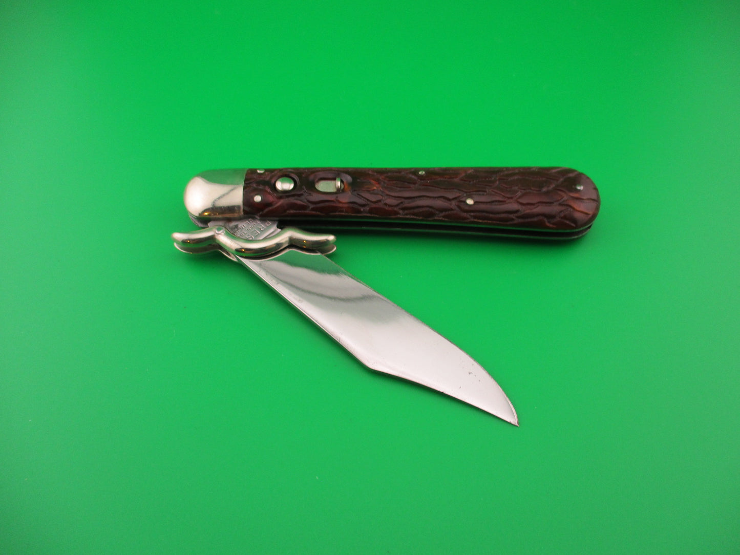 PRESTO Lazy W Folding Guard Hunter Wormgroove switchblade knife USA