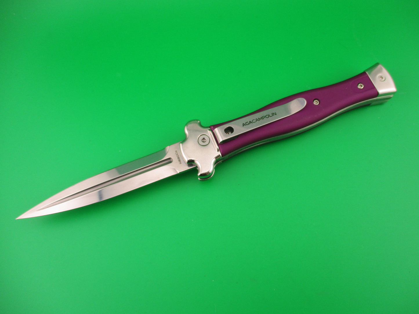 AGA CAMPOLIN ZERO 22cm Italian Inverted Lever Purple automatic knife 2018