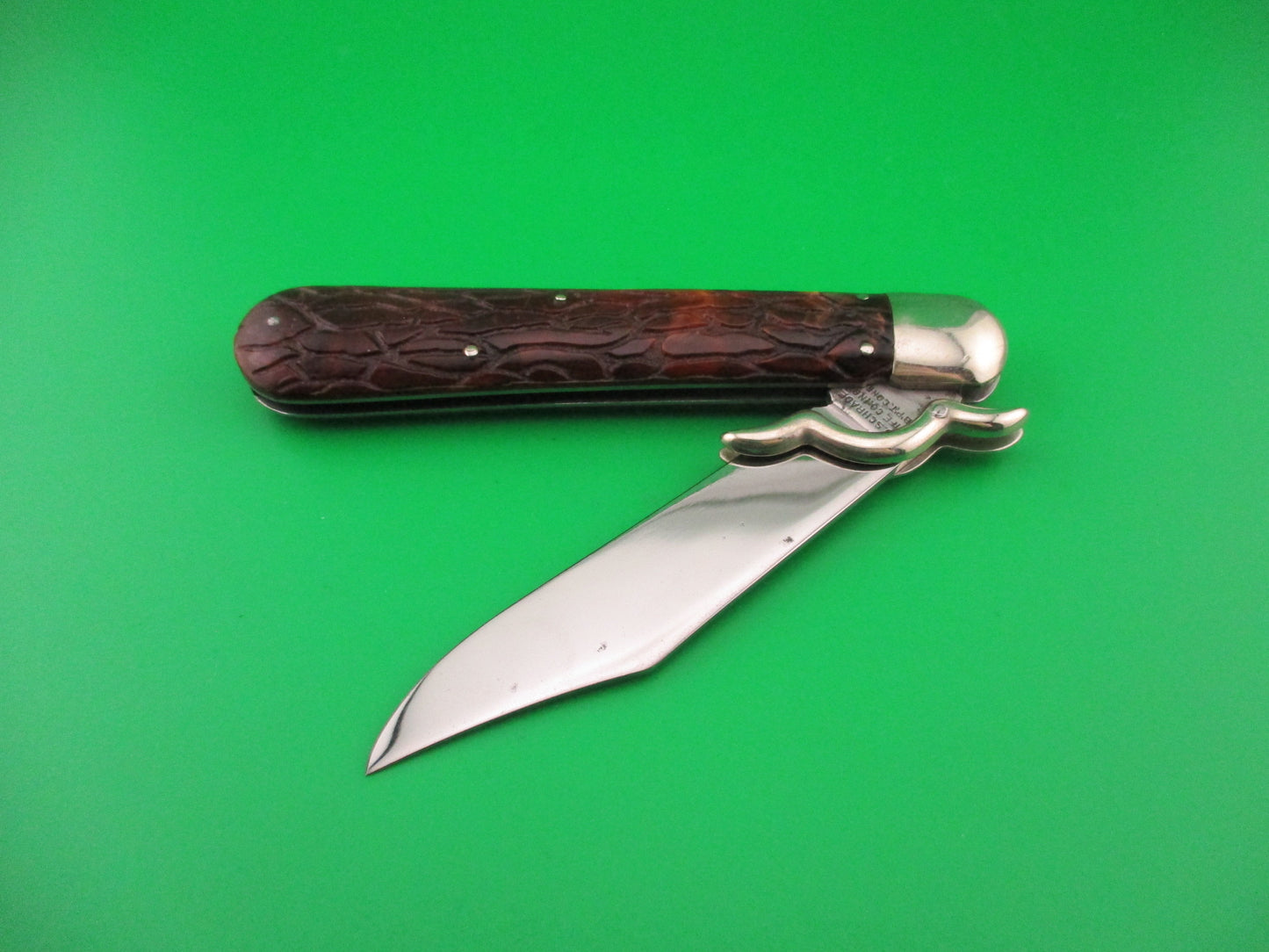 PRESTO Lazy W Folding Guard Hunter Wormgroove switchblade knife USA