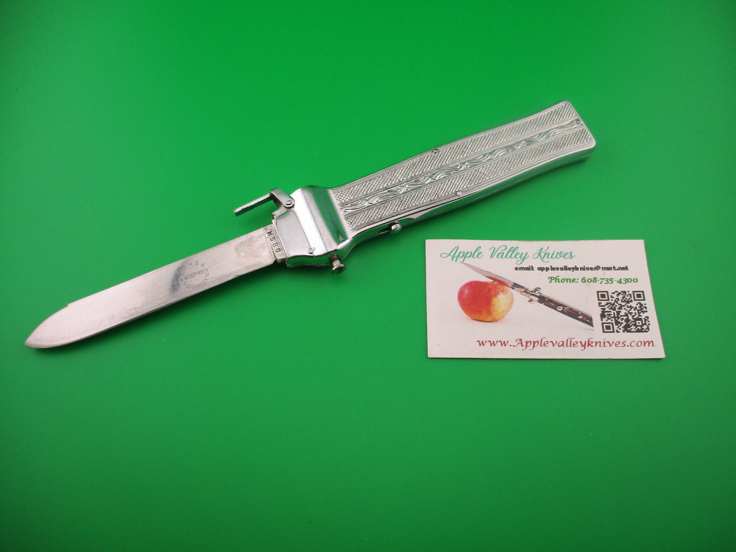 BONSA SOLINGEN D.B.G.M ROSTFREI 23cm German OTF Automatic Trapdoor knife all metal