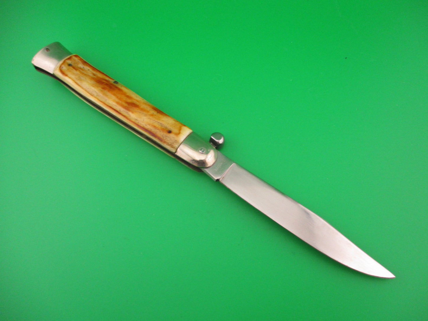 Rostfrei RAPID 25cm Italian Stag Knob manual Flip Open vintage knife 30-30 Win